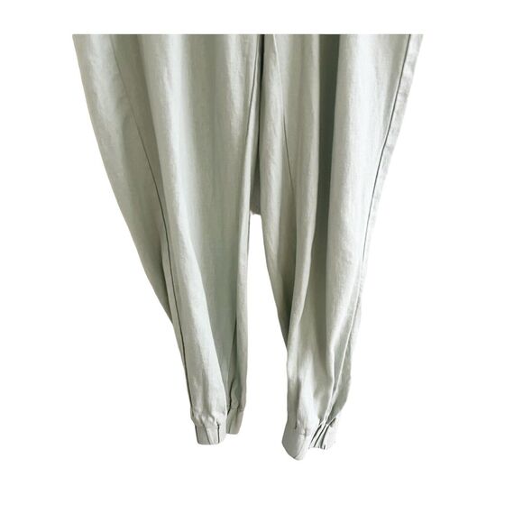 Banjara Linen Blend Jogger Style Pants Crossover Front Sage Green Size Small - Picture 4 of 8